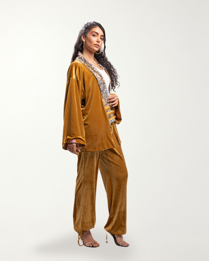 Mustard Velvet Pants