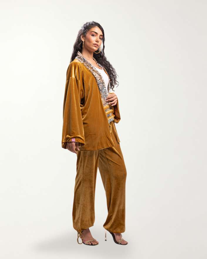 Mustard Velvet Pants