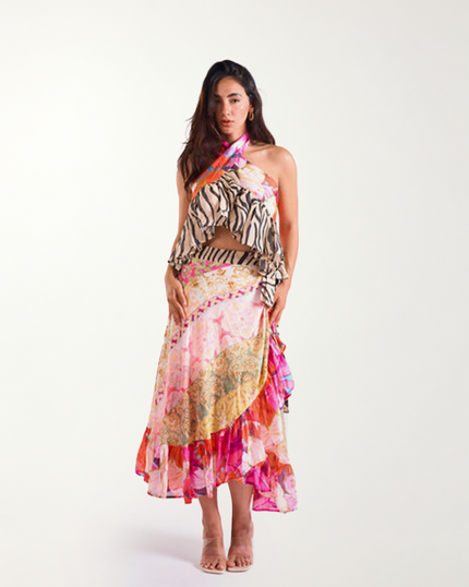 Sauvage garden Multicolor Halter Neck Top