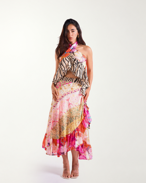 Sauvage garden Multicolor Halter Neck Top
