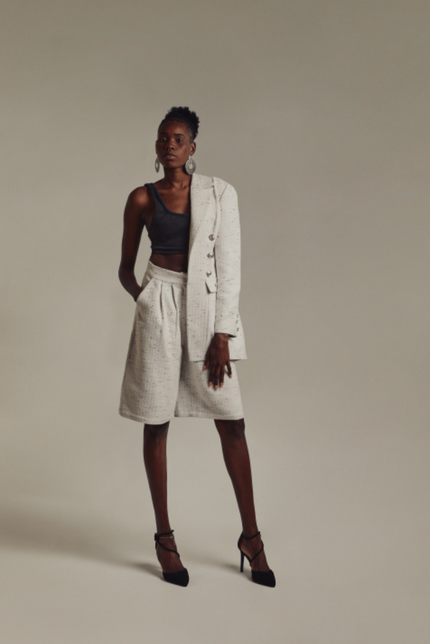 Fine wool jupe shorts