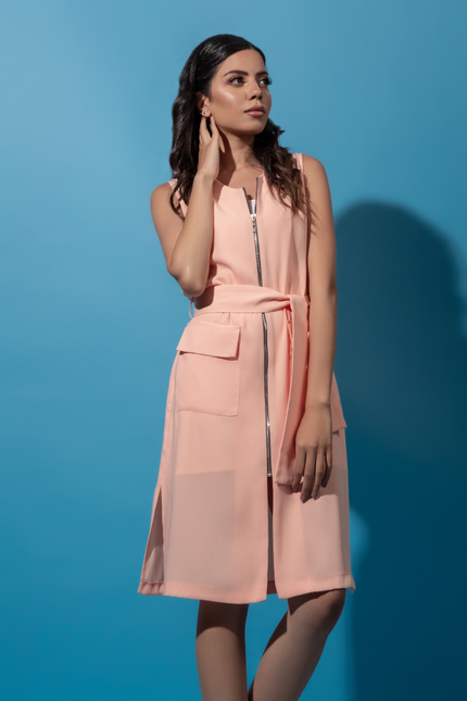 Shirt Dress with front zipper - casual