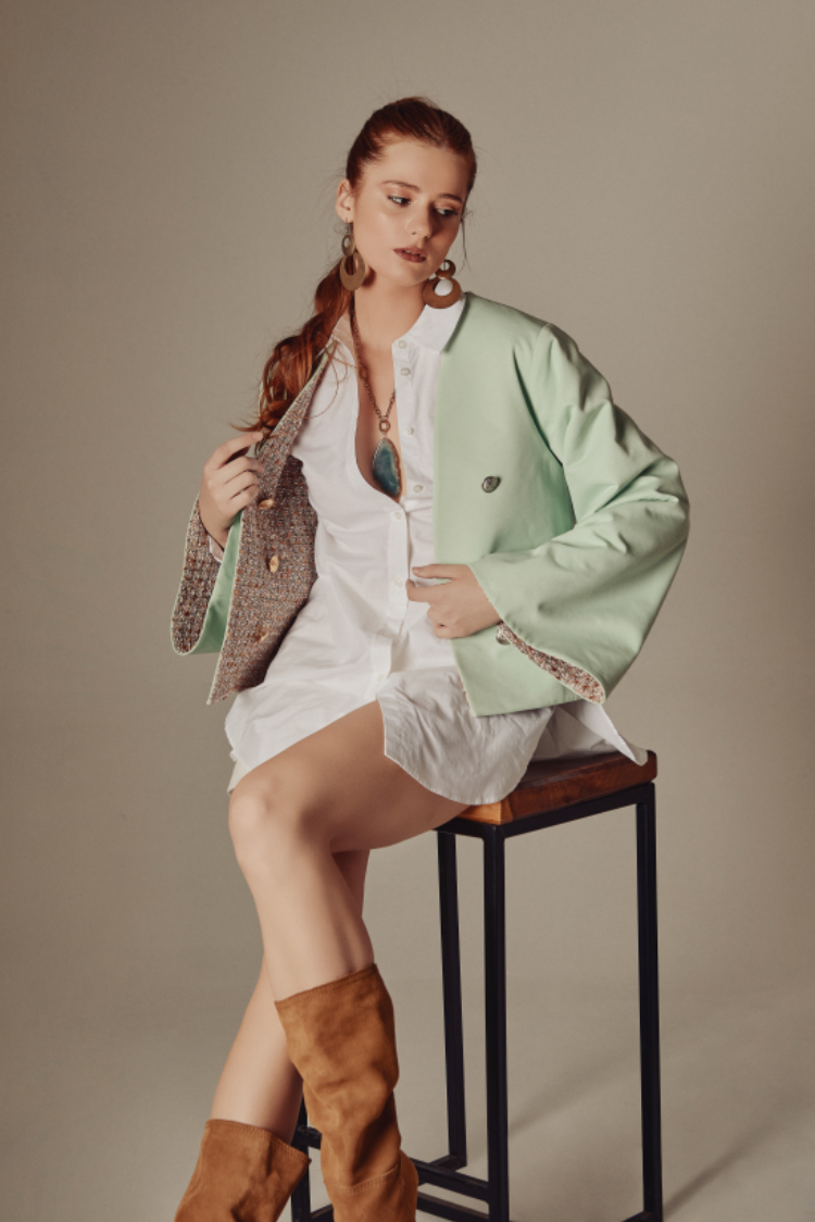 Double face short jacket