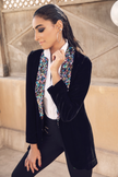 Velvet long blazers