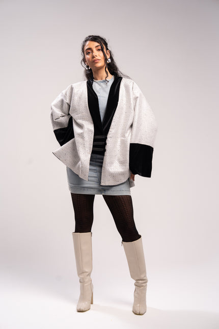 Onyx Short Kimono