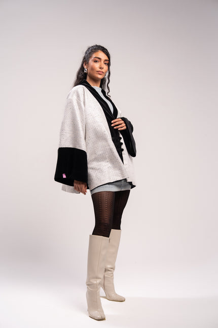 Onyx Short Kimono