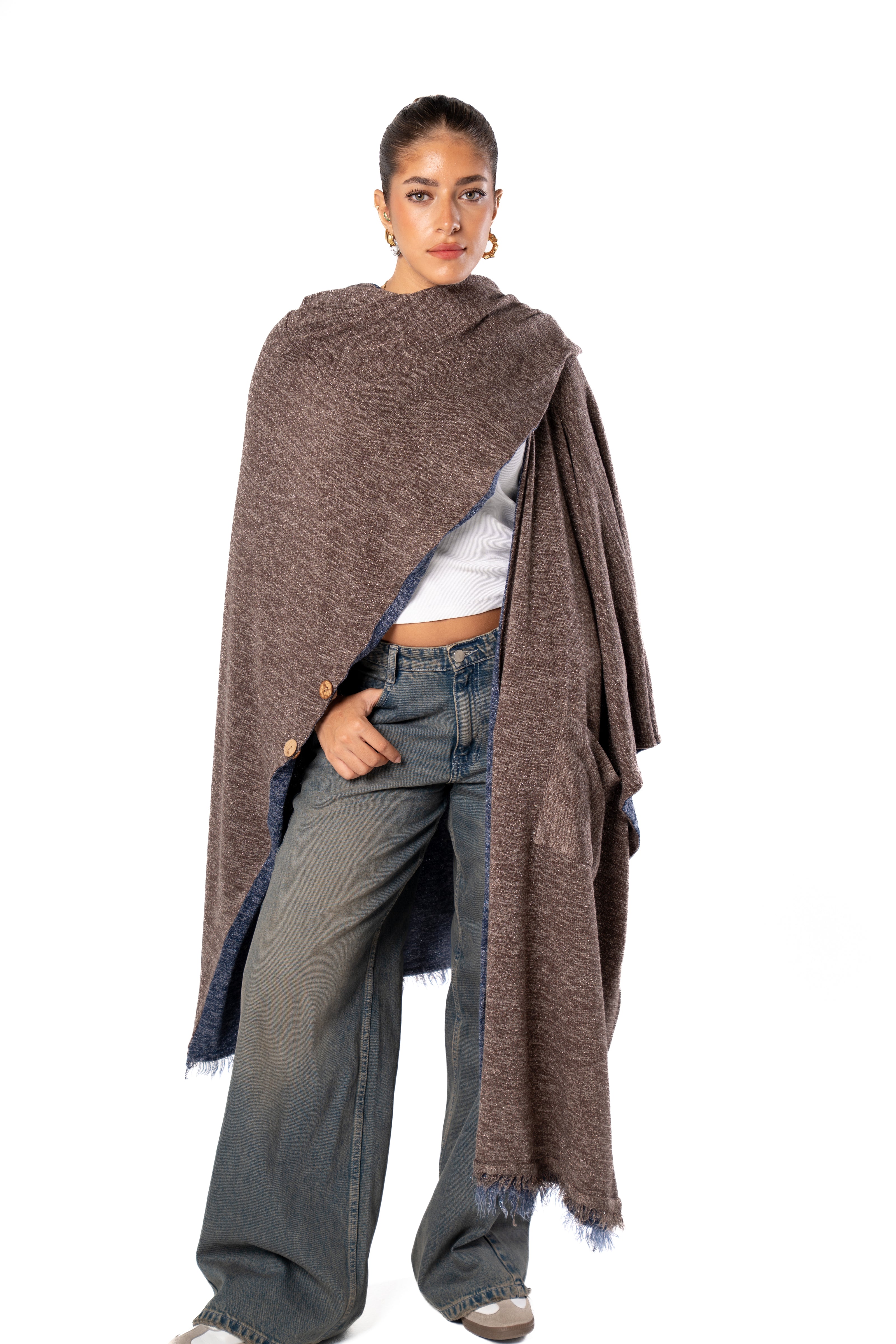 Haven Double Face Poncho