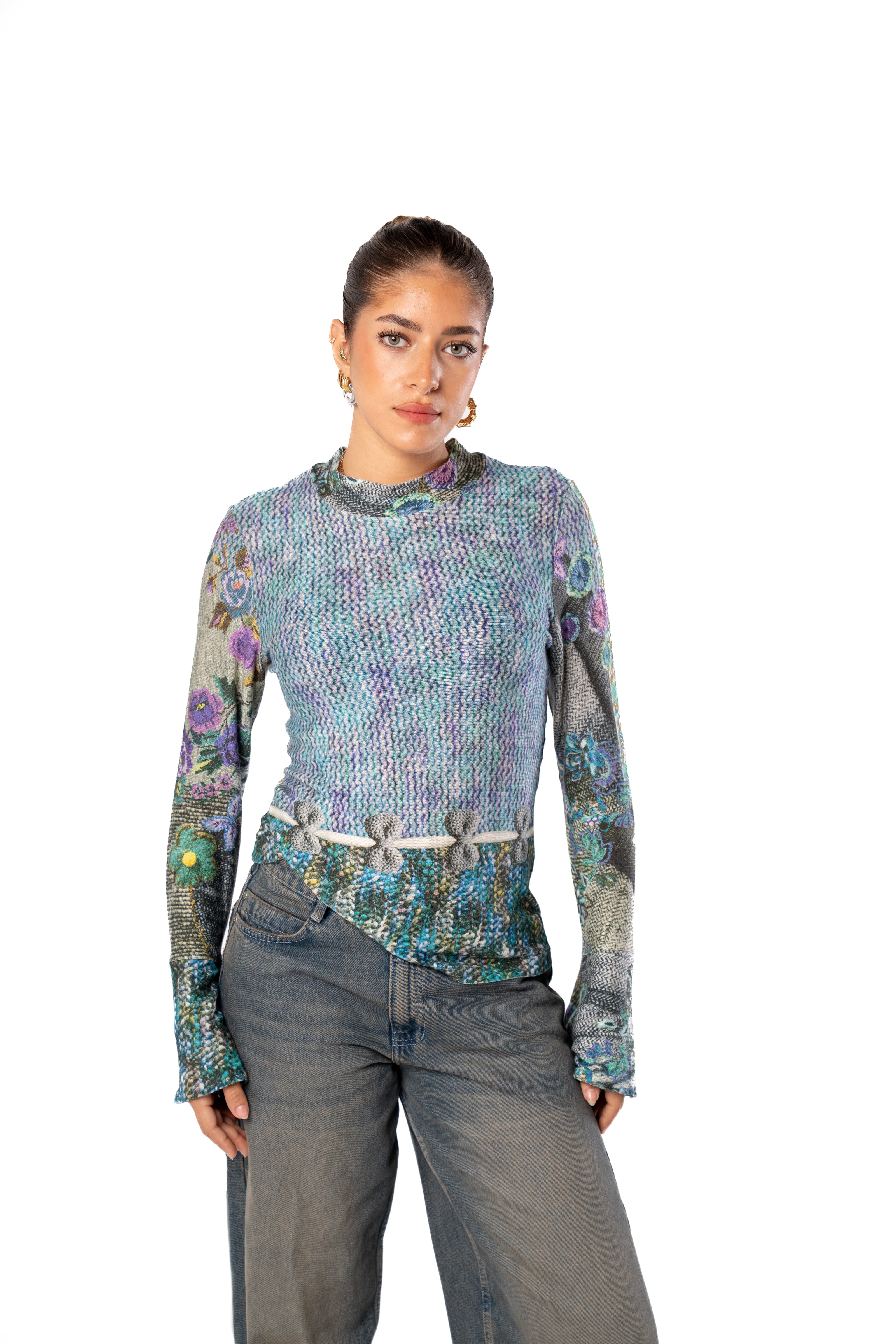 Echo Top Printed Long Sleeves