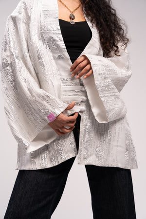 White Diamond Short Kimono
