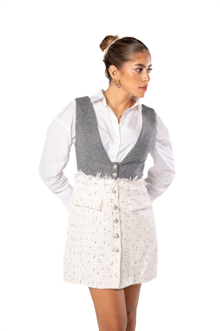 Ember Short Dress w/ Front Buttons