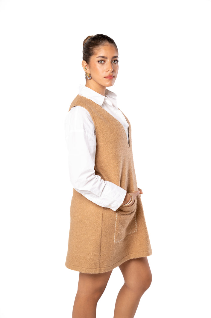 Flow Short Wool Dress w/ Pockets