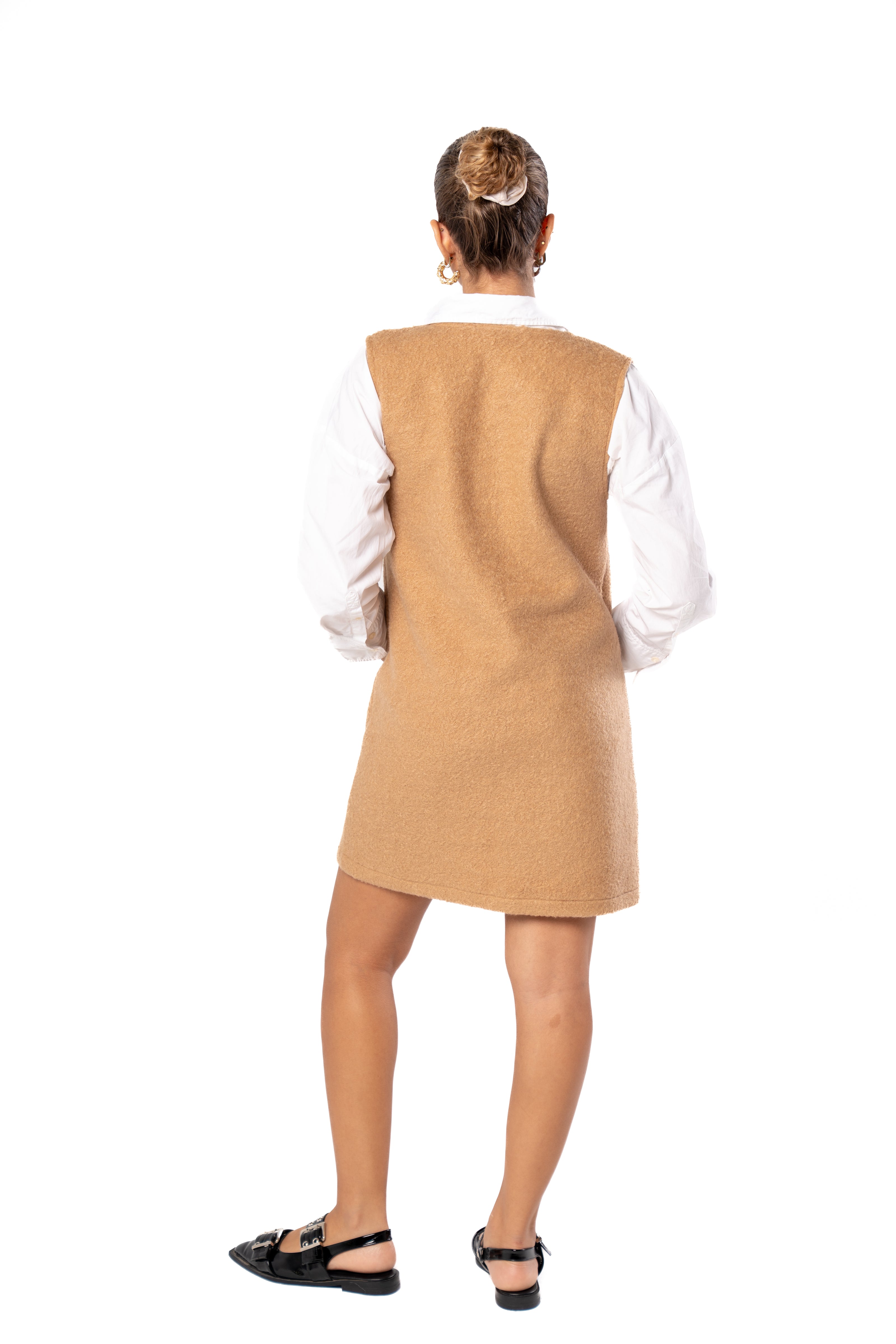 Flow Short Wool Dress w/ Pockets