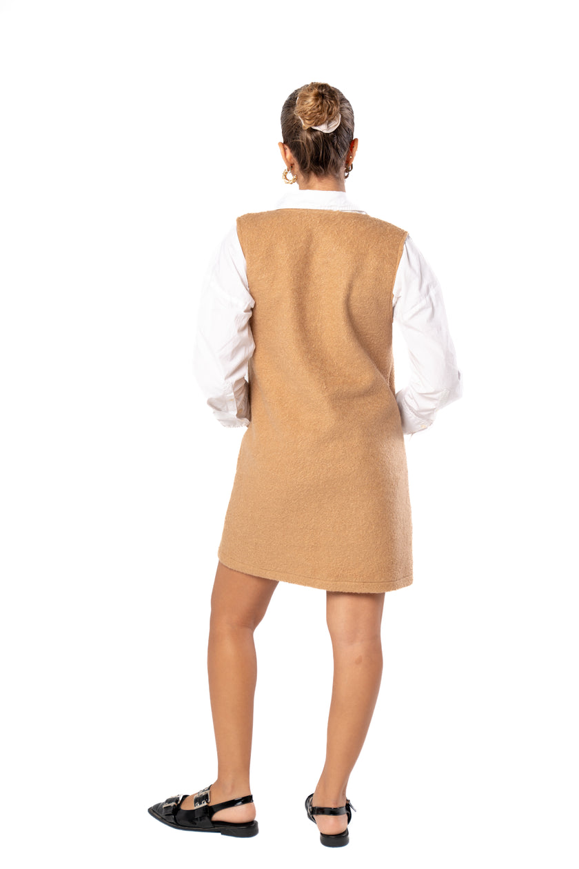 Flow Short Wool Dress w/ Pockets