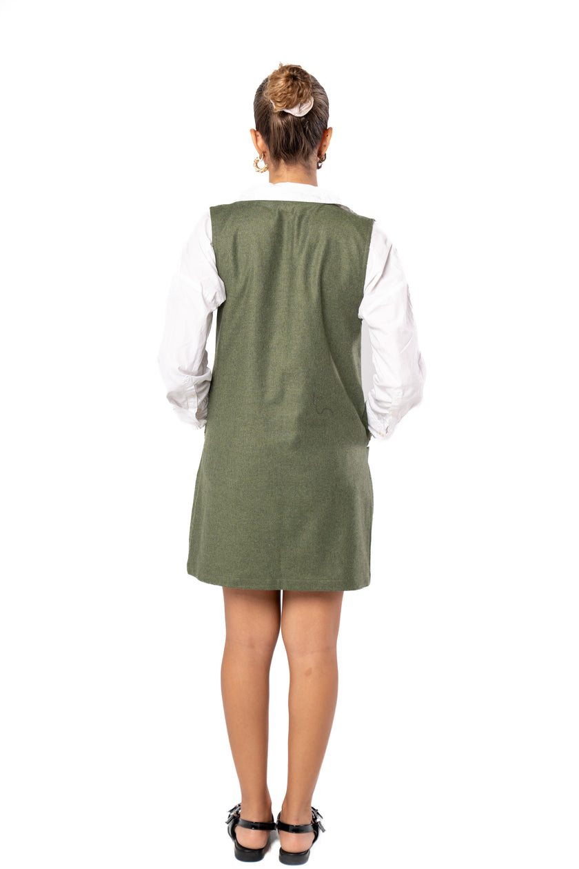 Flow Short Wool Dress w/ Pockets