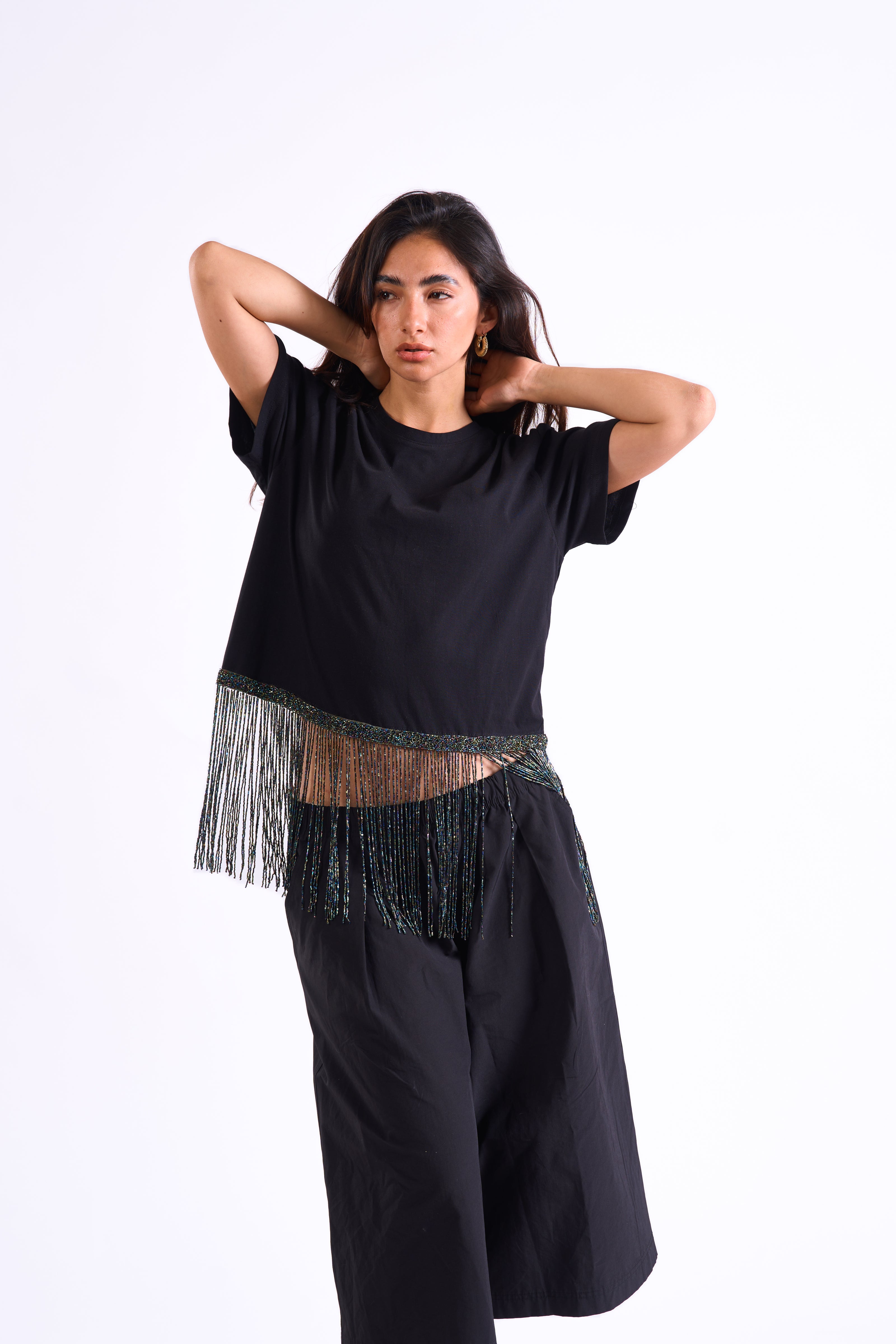 Bloom Gardens Fringe Set – Black