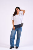 Bloom Gardens Fringe T-Shirt – White / Midnight Fringe