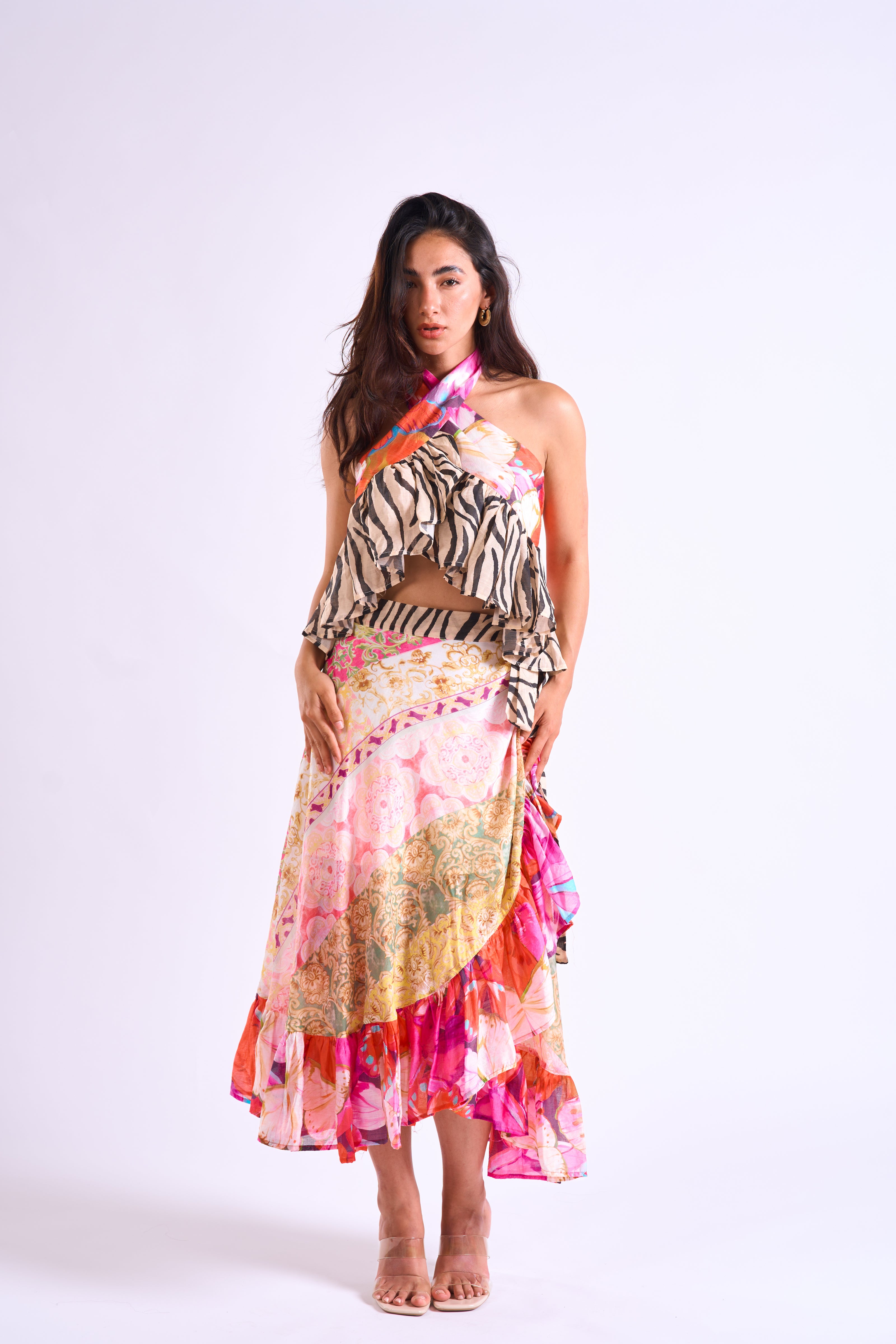 Sauvage garden Multicolor Halter Neck Top