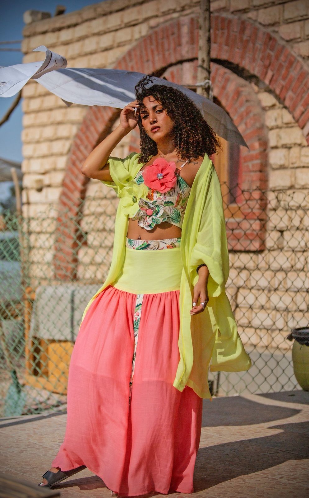 Skirt w/ Front Multi Buttons