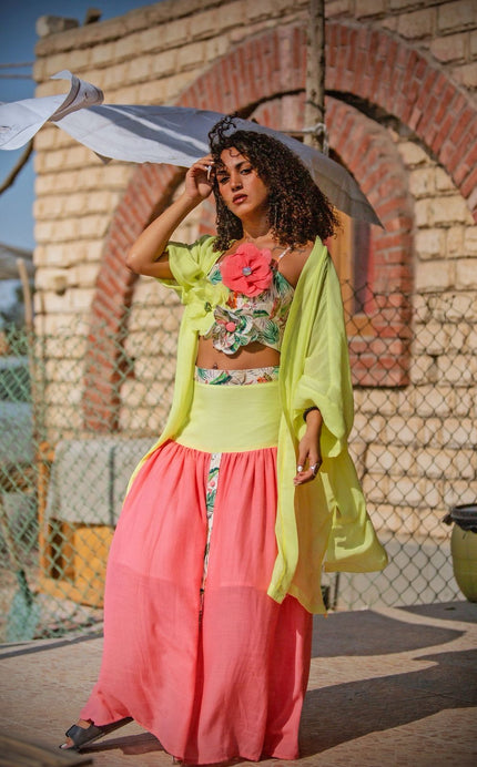 Skirt w/ Front Multi Buttons