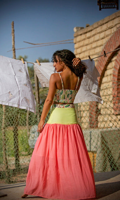 Skirt w/ Front Multi Buttons