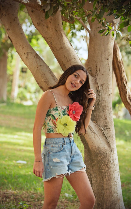 Handmade Flower Pin – Multicolor