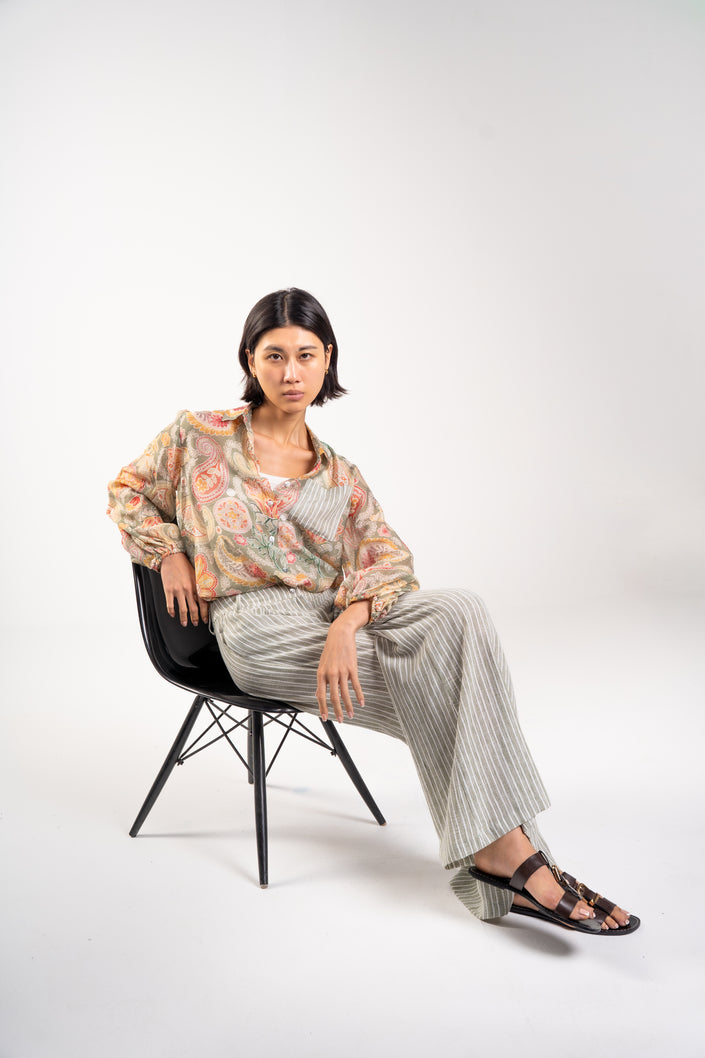 Orange Floral Shirt